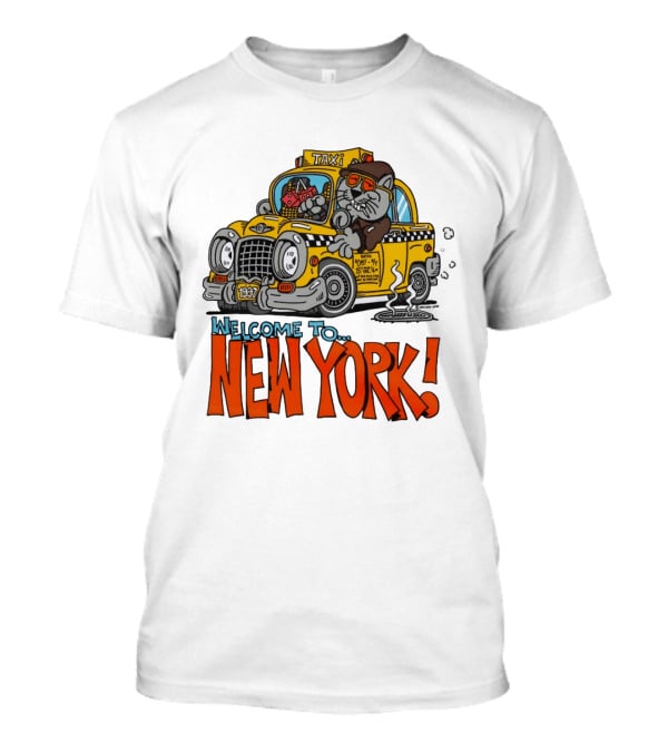 Welcome To New York Taxi Cat Adventure 1937 T-Shirt