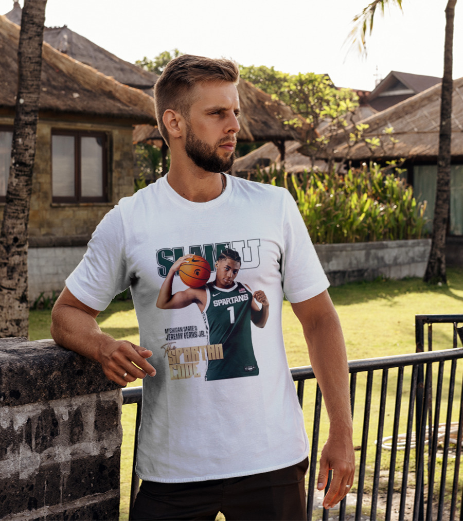 SlamU Jeremy Fears Jr Spartans The Spartan Code Michigan State T-Shirt