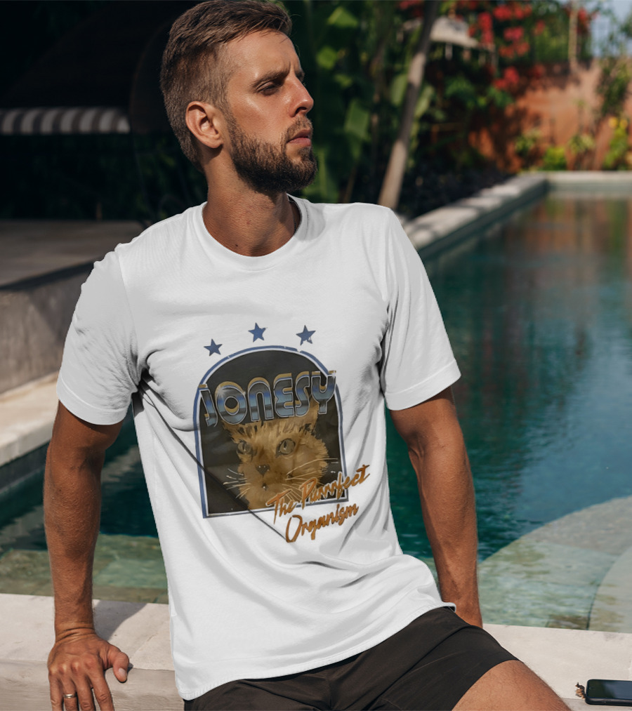 Jonesy The Purrfect Organism Cat Face Three Stars T-Shirt