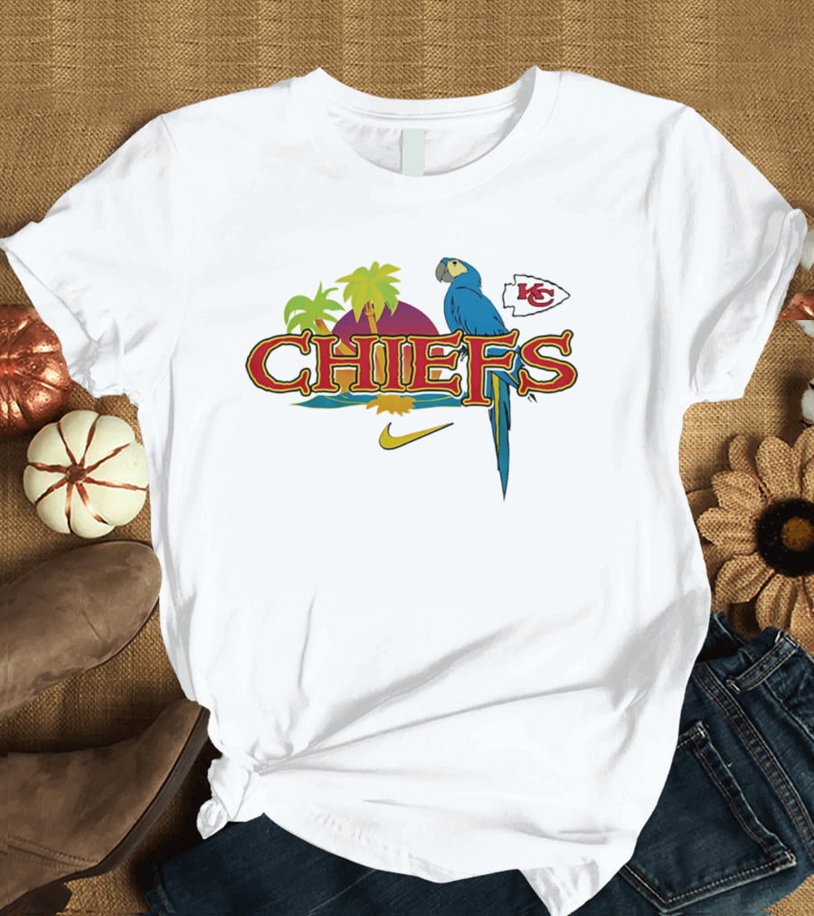 Kansas City Chiefs Tropical Parrot Nike It's 5 O' Somewhere T-Shirt
