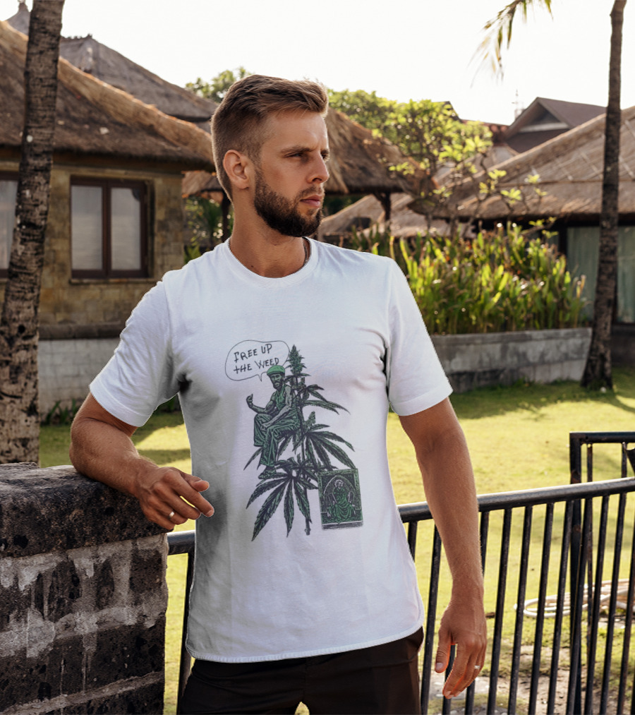 Free Up The Weed Lee Scratch Perry Cannabis T-Shirt