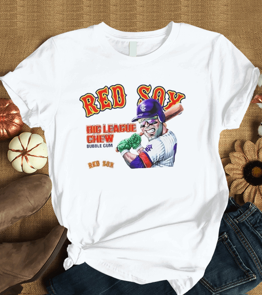 Red Sox Big League Chew Bubble Gum Baseball Batter T-Shirt