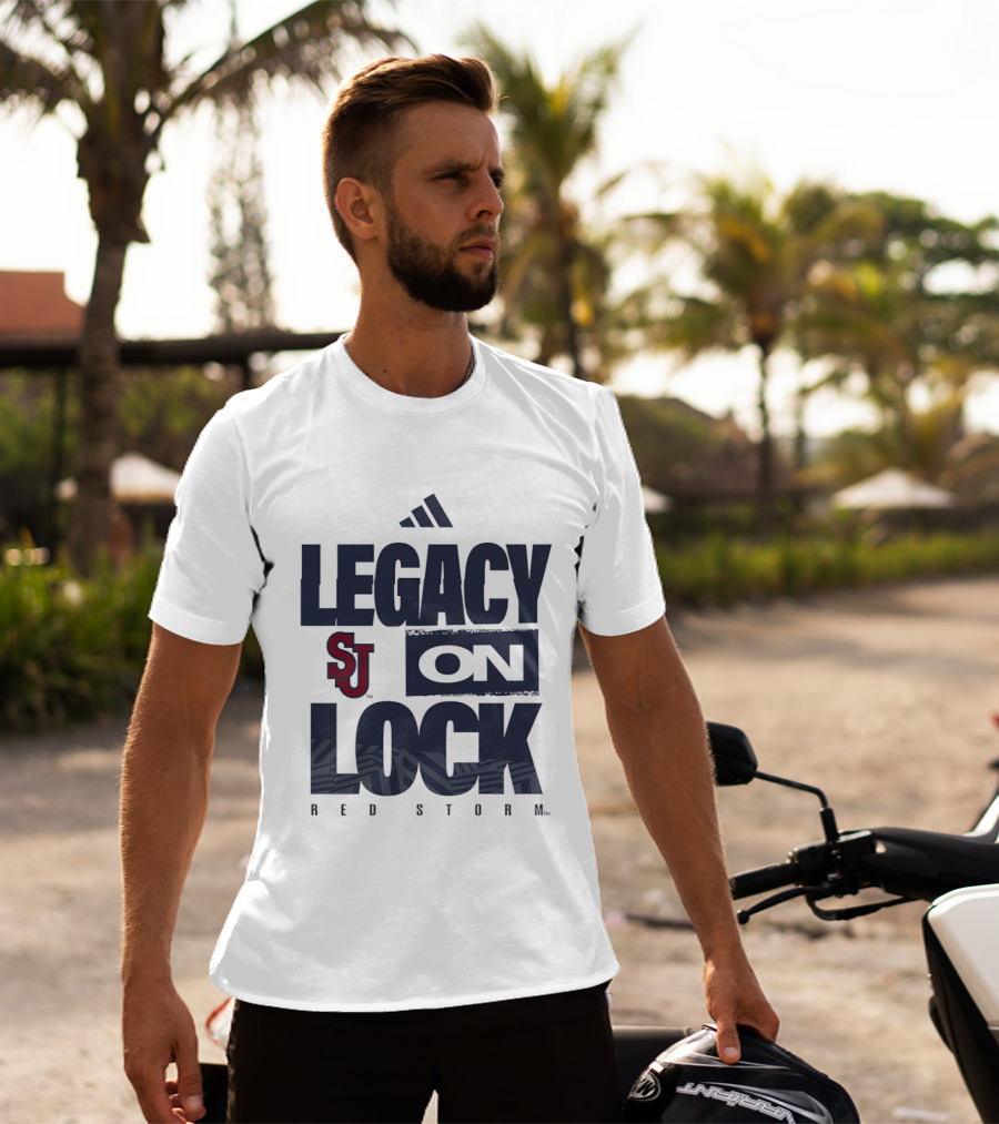 St. John's Red Storm Adidas Legacy On Lock T-Shirt