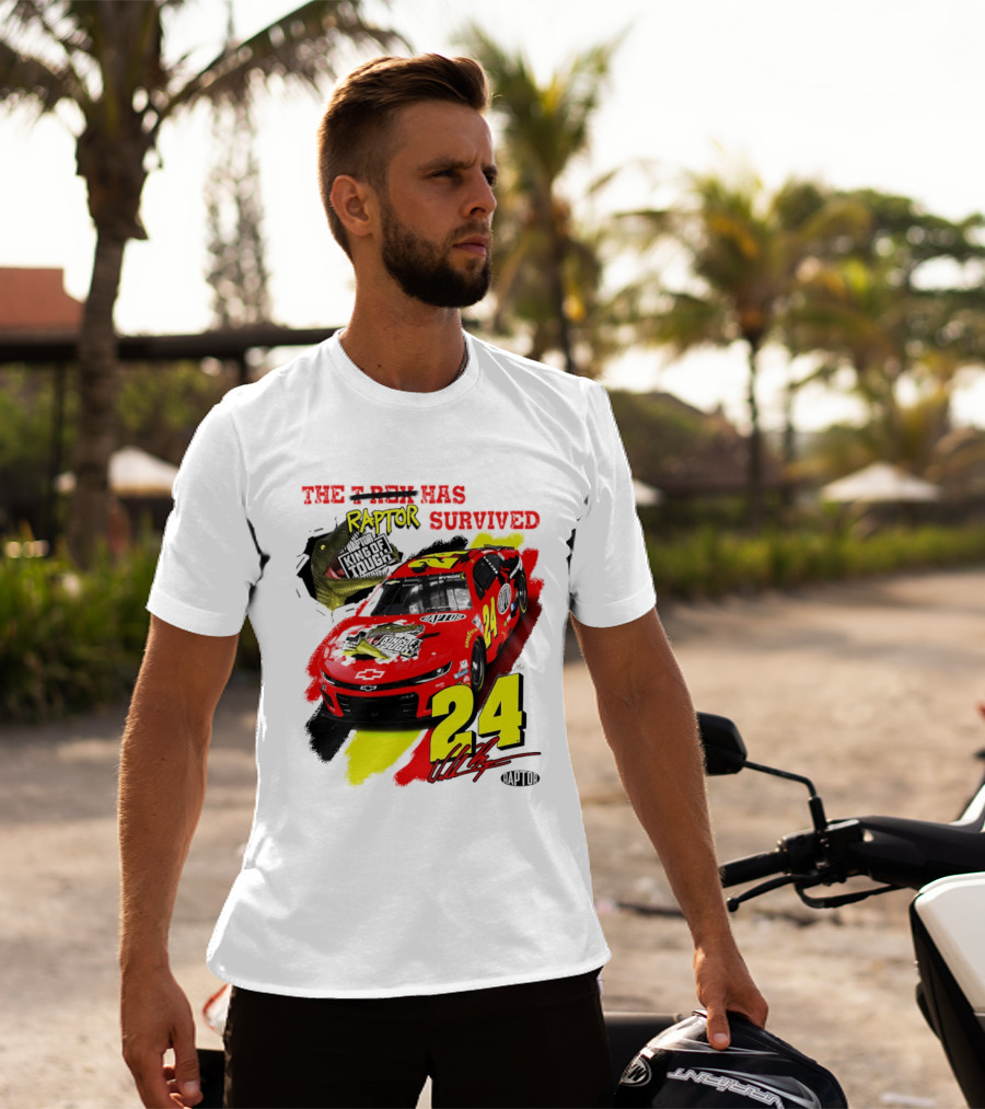 William Byron 24 NASCAR Chevrolet Camaro Raptor Survived King Of Tough T-Shirt