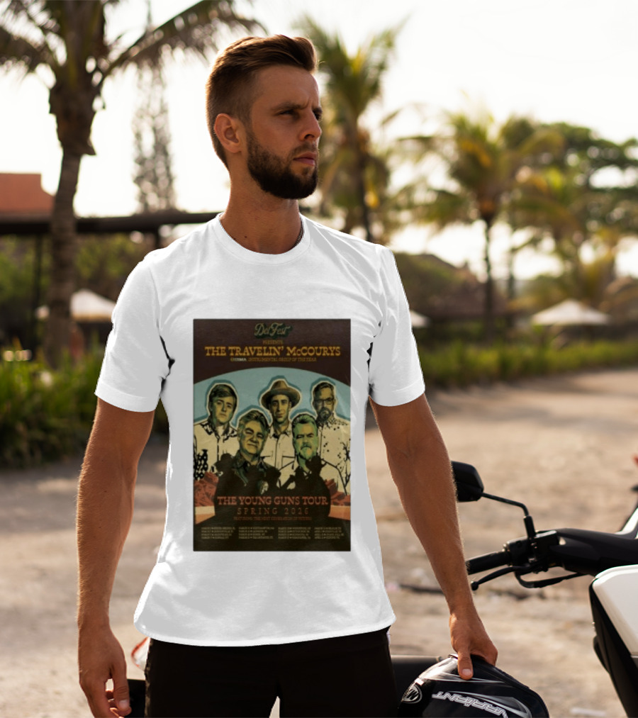 DelFest Presents The Travelin' McCourys IBMA Instrumental Group Of The Year The Young Guns Tour Spring 2026 Featuring The Next Generation Of Pickers T-Shirt