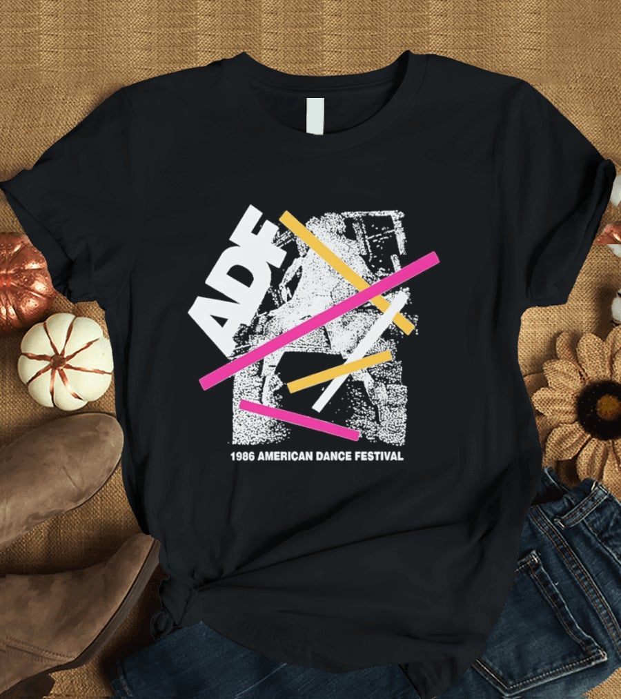 ADF 1986 American Dance Festival Bold Geometric Stripes T-Shirt