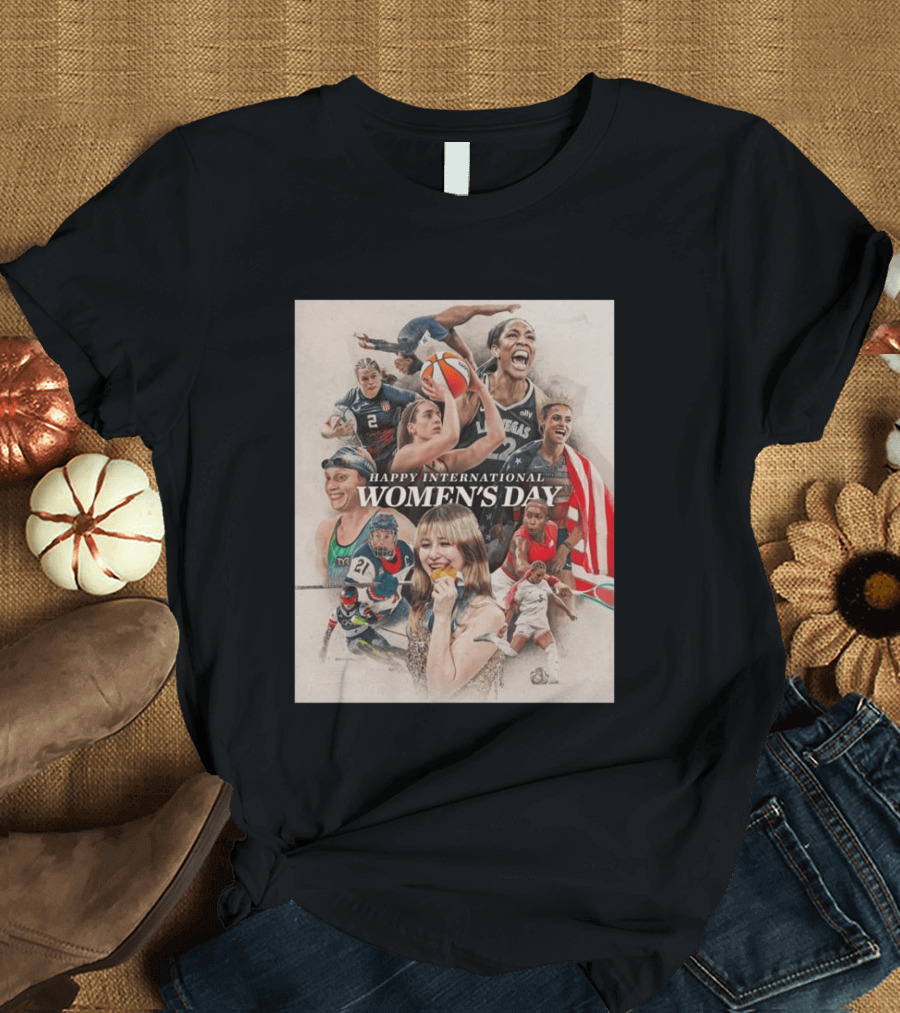 Happy International Women's Day Celebrating Athletic Excellence US Olympics 2026 T-Shirt