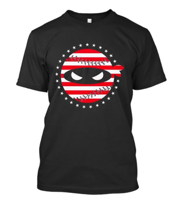 Paul Skenes Pitching Ninja Baseball Stars USA Flag T-Shirt