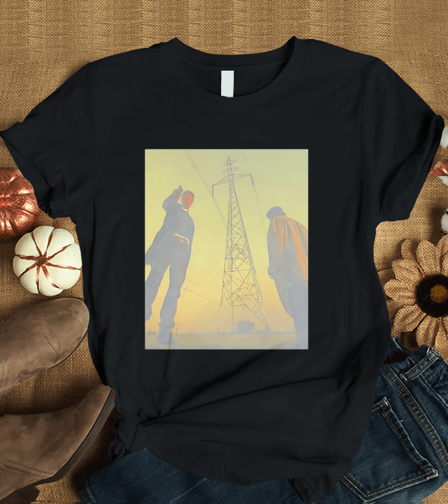 Brad Pitt Se7en Movie Scene With Gunpoint And Power Lines T-Shirt