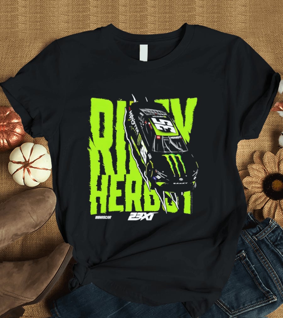Riley Herbst No 35 Toyota Camry Monster Energy Racing 23XI NASCAR T-Shirt