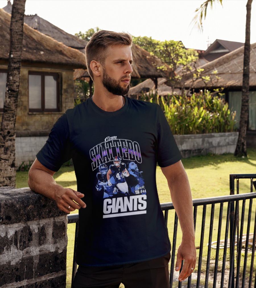 Giant Skattebo Giants Football Blue Sports Team #34 T-Shirt