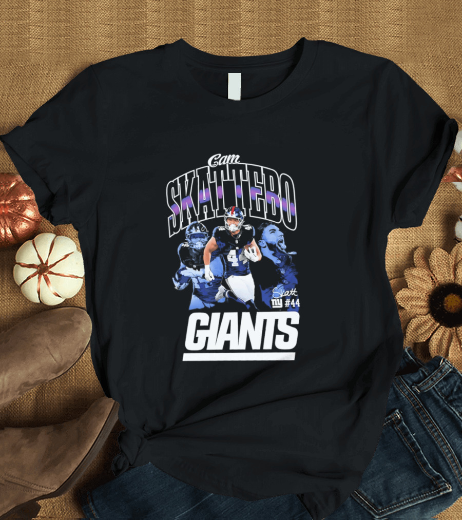 Giant Skattebo Giants Football Blue Sports Team #34 T-Shirt