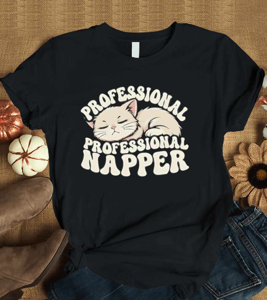 Professional Napper Cat Sleeping Cozy T-Shirt