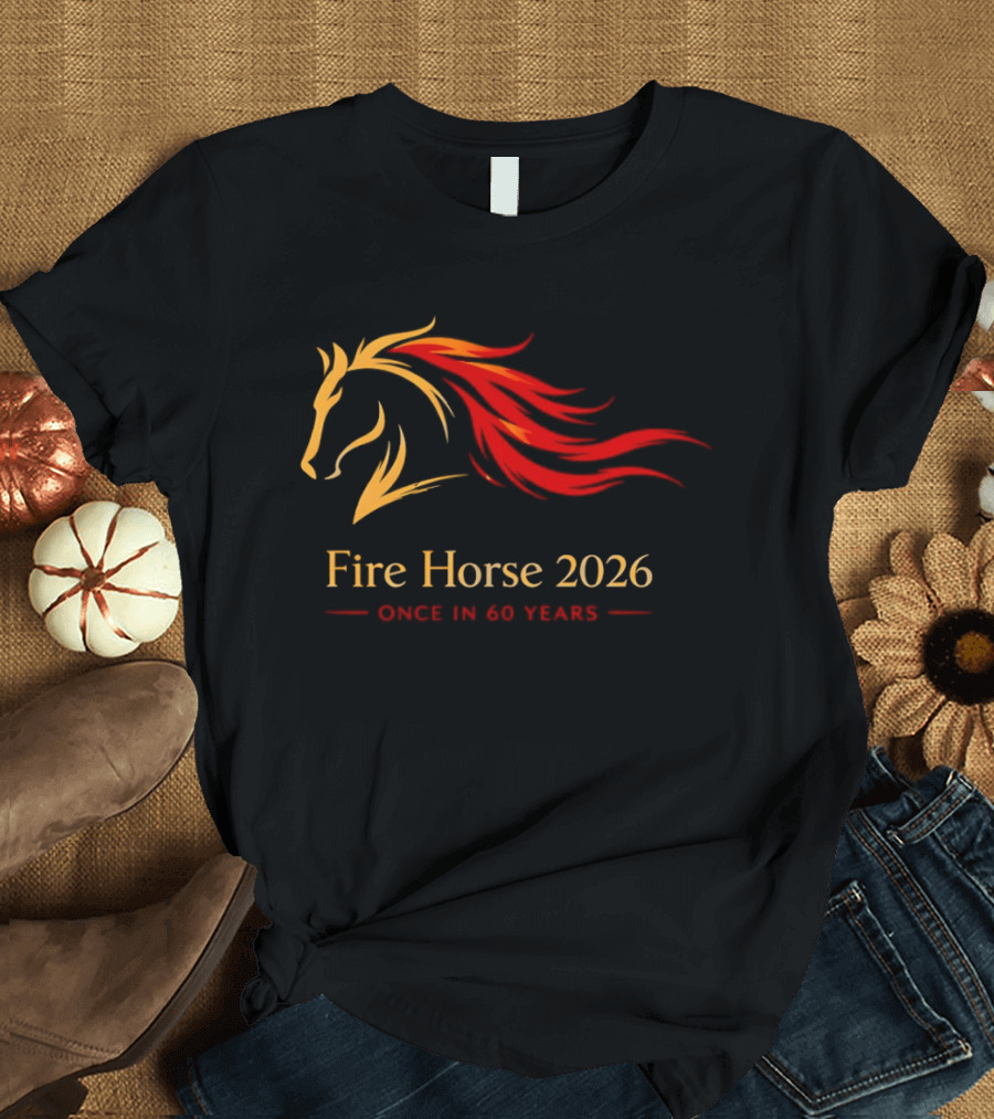 Fire Horse 2026 Once In 60 Years Chinese New Year T-Shirt