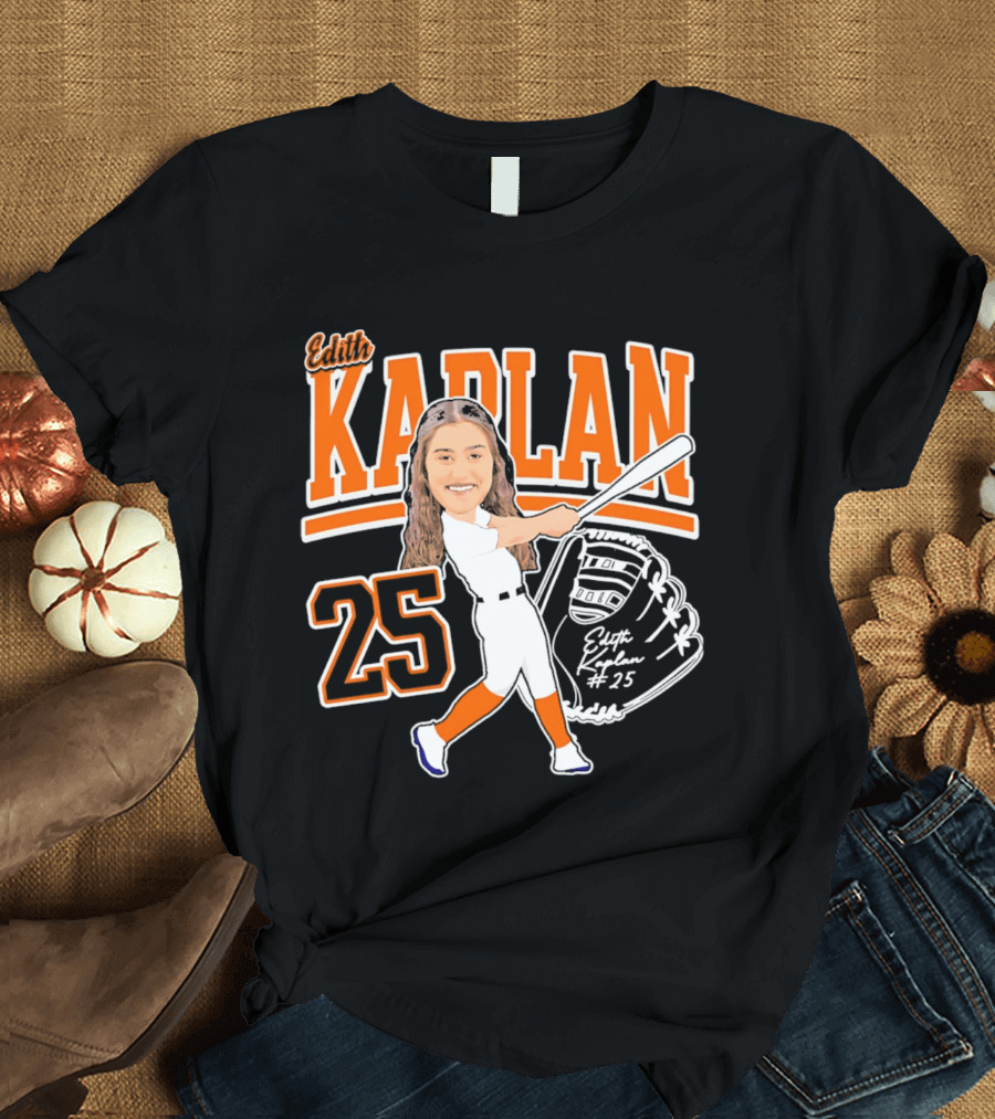 Edith Kaplan Virginia 25 Softball Caricature #25 T-Shirt