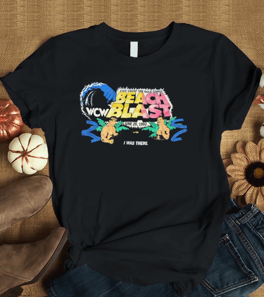 WCW Beach Blast June 20 1992 Ricky The Dragon Steamboat Vs Ravishing Rick Rude Live Event T-Shirt