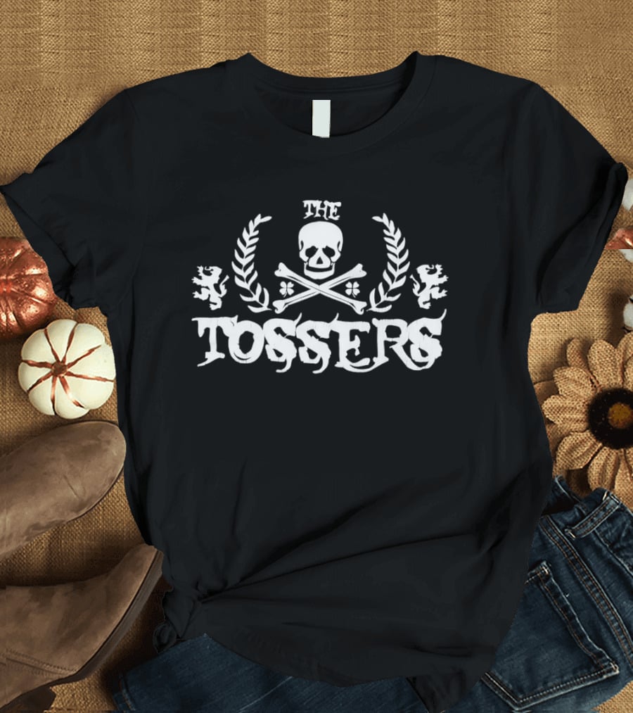 The Tossers Band Skull Skeleton Laurel Lions And Clovers T-Shirt