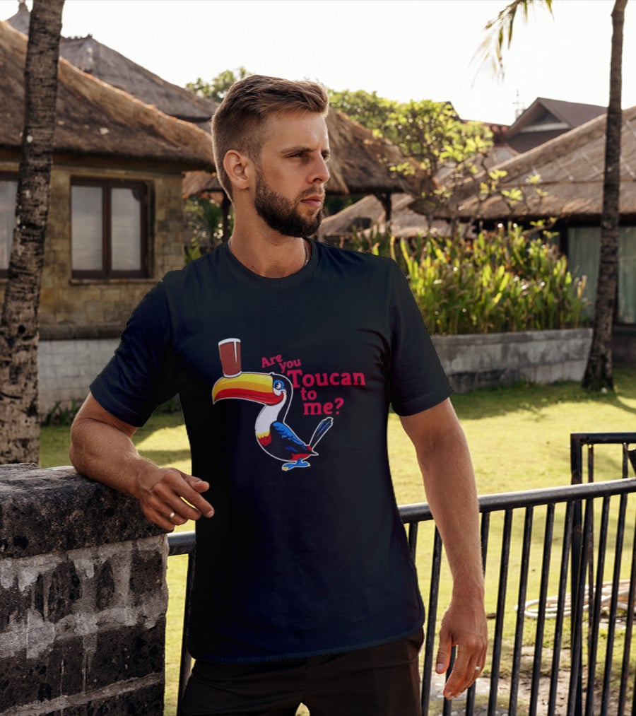 Are You Toucan To Me Toucan Holding Coffee Glass T-Shirt