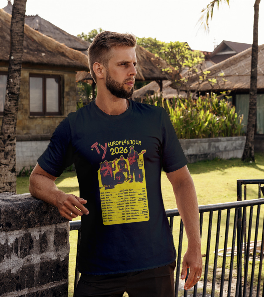 TY European Tour 2026 Band Tour Dates T-Shirt