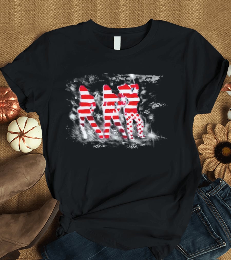 Red And White Striped Stars T-Shirt