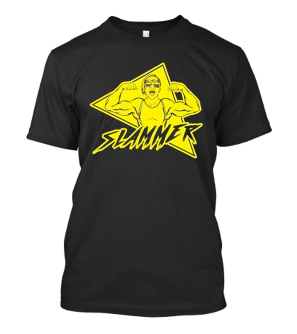 Slammer Muscle Man Headband Sunglasses Flexing Pose T-Shirt