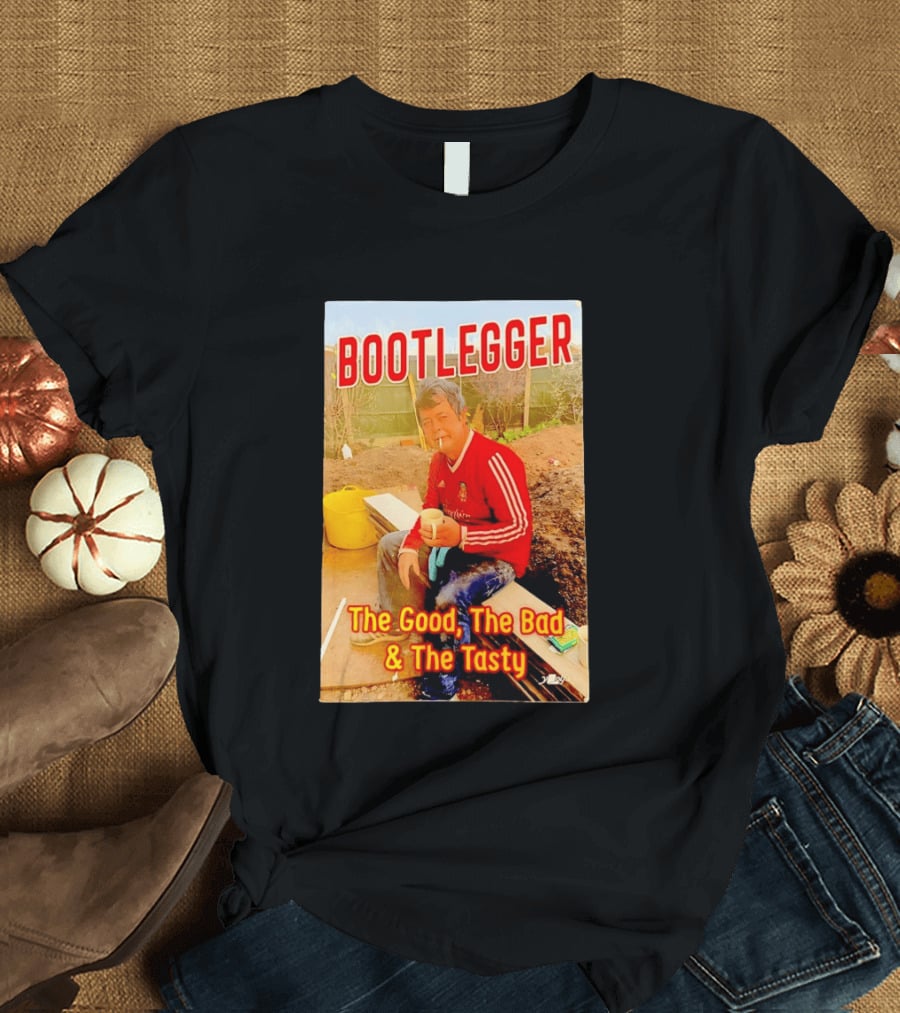Bootlegger The Good The Bad And The Tasty Football Fan In Red Soccer Jersey T-Shirt