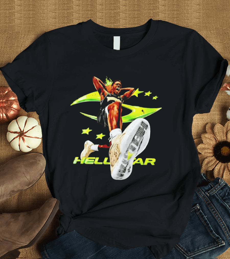 Hell Star Anthony Edwards Minnesota Timberwolves Dunk Flame T-Shirt