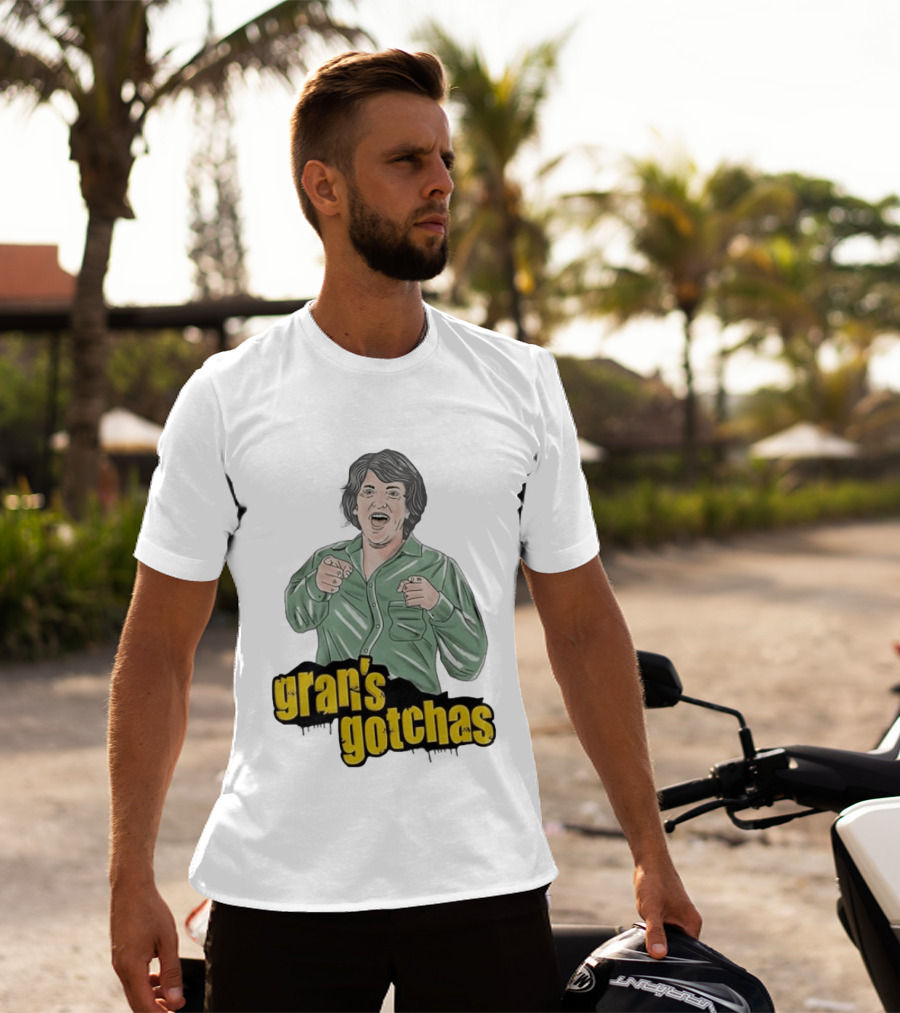 Gran's Gotchas Chris Lilley Angry Boys Character Shushing T-Shirt
