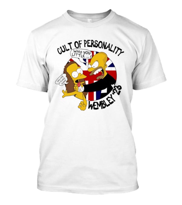 Cult Of Personality Wembley 2023 Cartoon "Why You Little" UK Flag T-Shirt