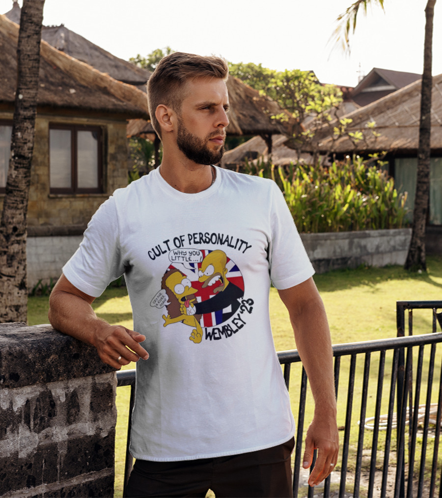 Cult Of Personality Wembley 2023 Cartoon "Why You Little" UK Flag T-Shirt