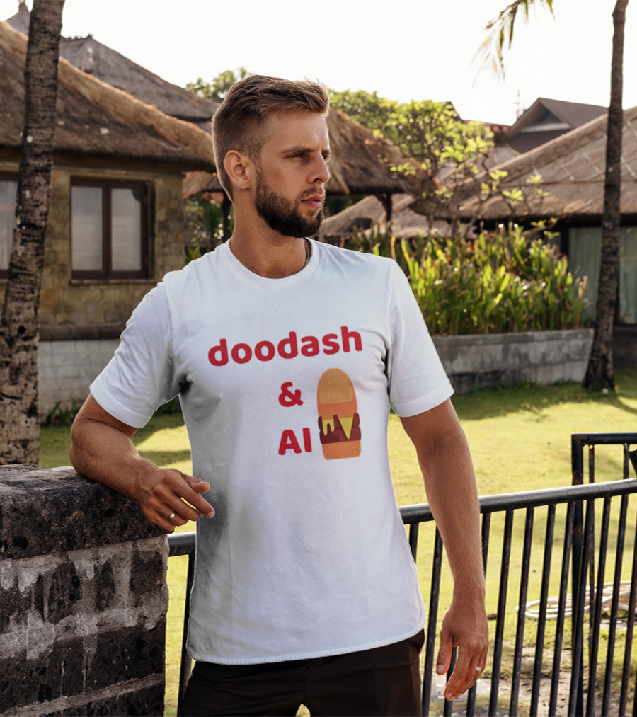 Doodash AI Burger Fast Food Delivery T-Shirt