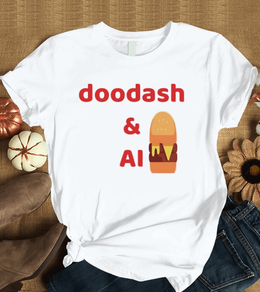 Doodash AI Burger Fast Food Delivery T-Shirt