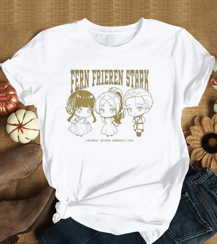 Fern Frieren Stark Beyond Journey's End Anime Chibi Trio T-Shirt
