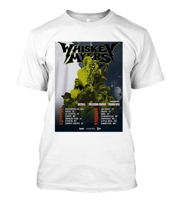 Whiskey Myers 2026 Tour North America Dates With Southall And The Record Company T-Shirt