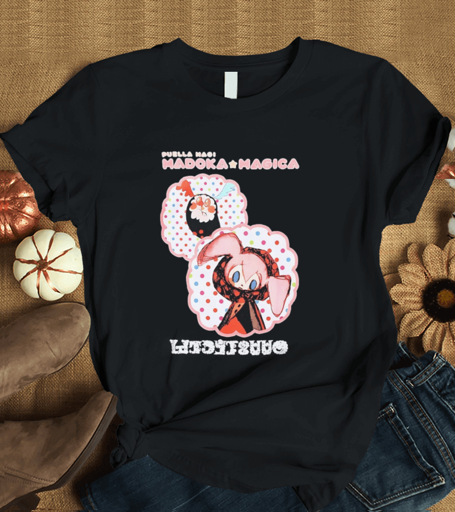 Puella Magi Madoka Magica Cute Kawaii Kyubey Quilt T-Shirt
