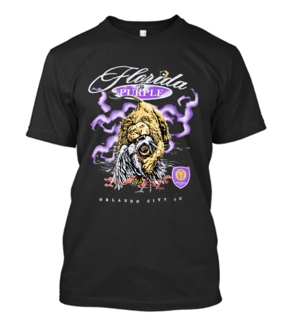 Florida Is Purple Orlando City SC Lion And Eagle Battle T-Shirt