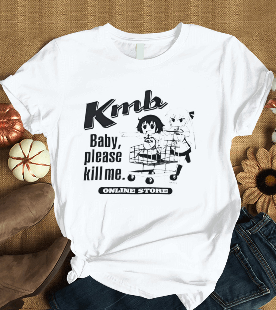 KMB Baby Please Kill Me Anime Cart Character Stylized Fun T-Shirt