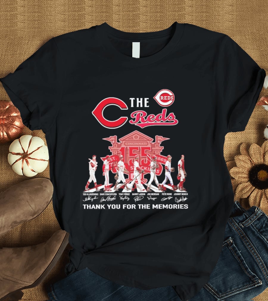 Cincinnati Reds Abbey Road 150th Anniversary Thank You For The Memories T-Shirt