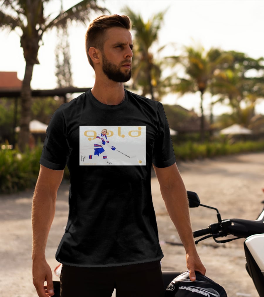 USA Hockey Jack Hughes Gold Medal 2026 Team Celebration T-Shirt