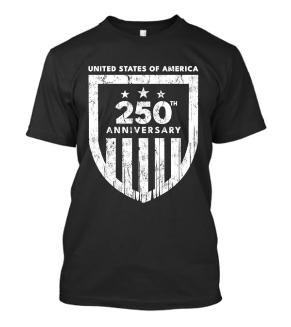 United States Of America 250th Anniversary Shield Stars Stripes T-Shirt