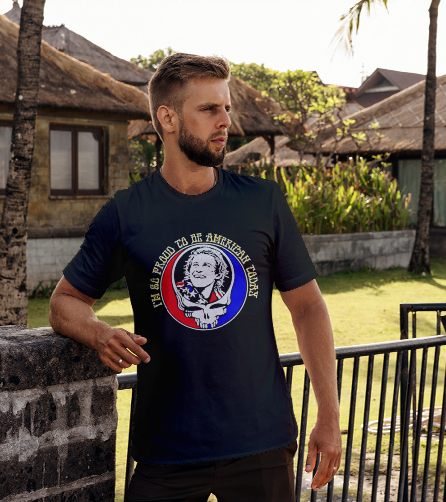 Us Hockey Team Grateful Dead Stealie It's So Proud To Be American Today Jack Hughes American Hero 2026 Winter Olympic Hockey T-Shirt