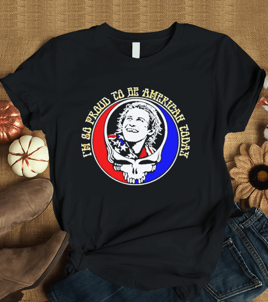 Us Hockey Team Grateful Dead Stealie It's So Proud To Be American Today Jack Hughes American Hero 2026 Winter Olympic Hockey T-Shirt