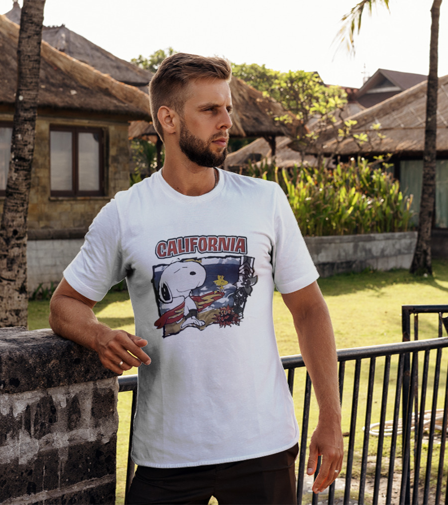 California Snoopy Woodstock Surf Sun Fun T-Shirt