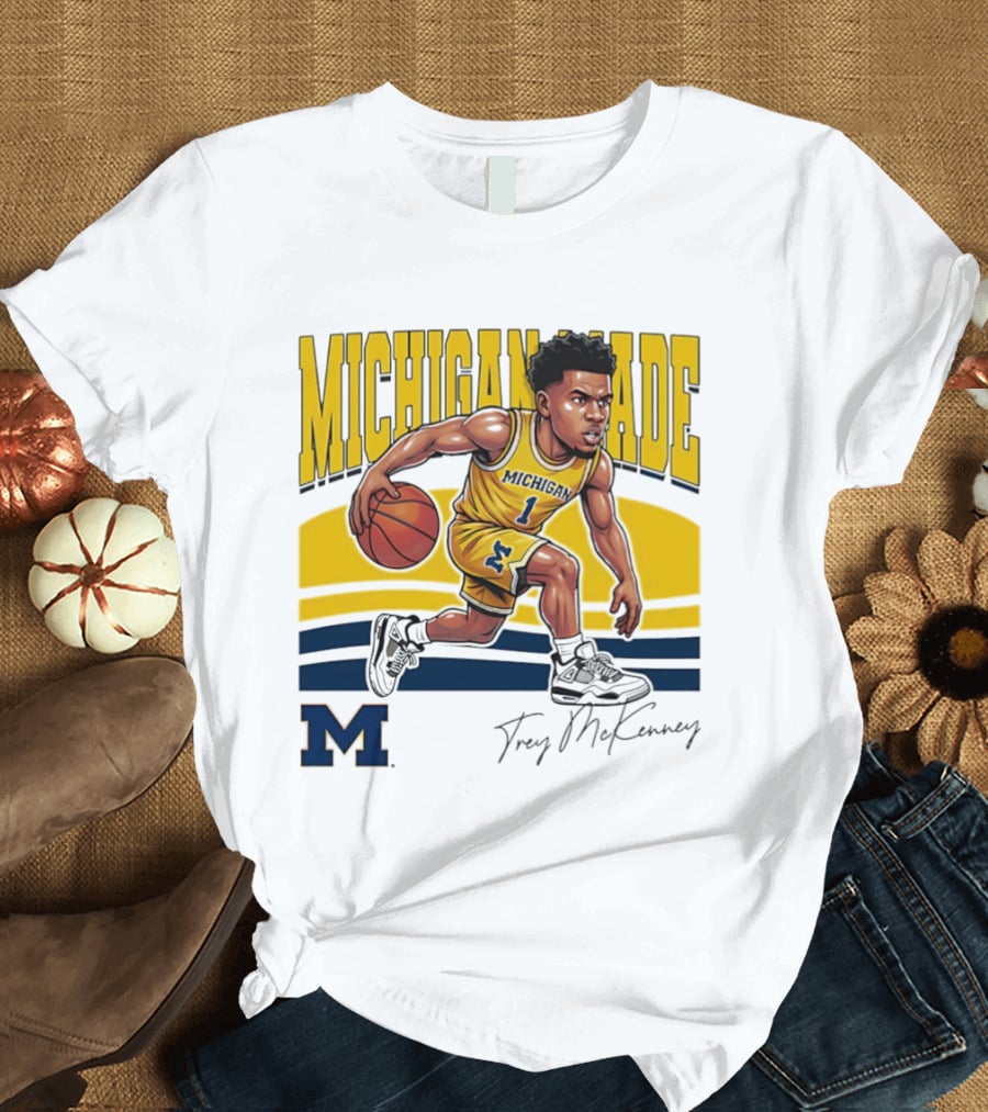 Trey McKenney Michigan Made Basketball Wolverines 2026 T-Shirt
