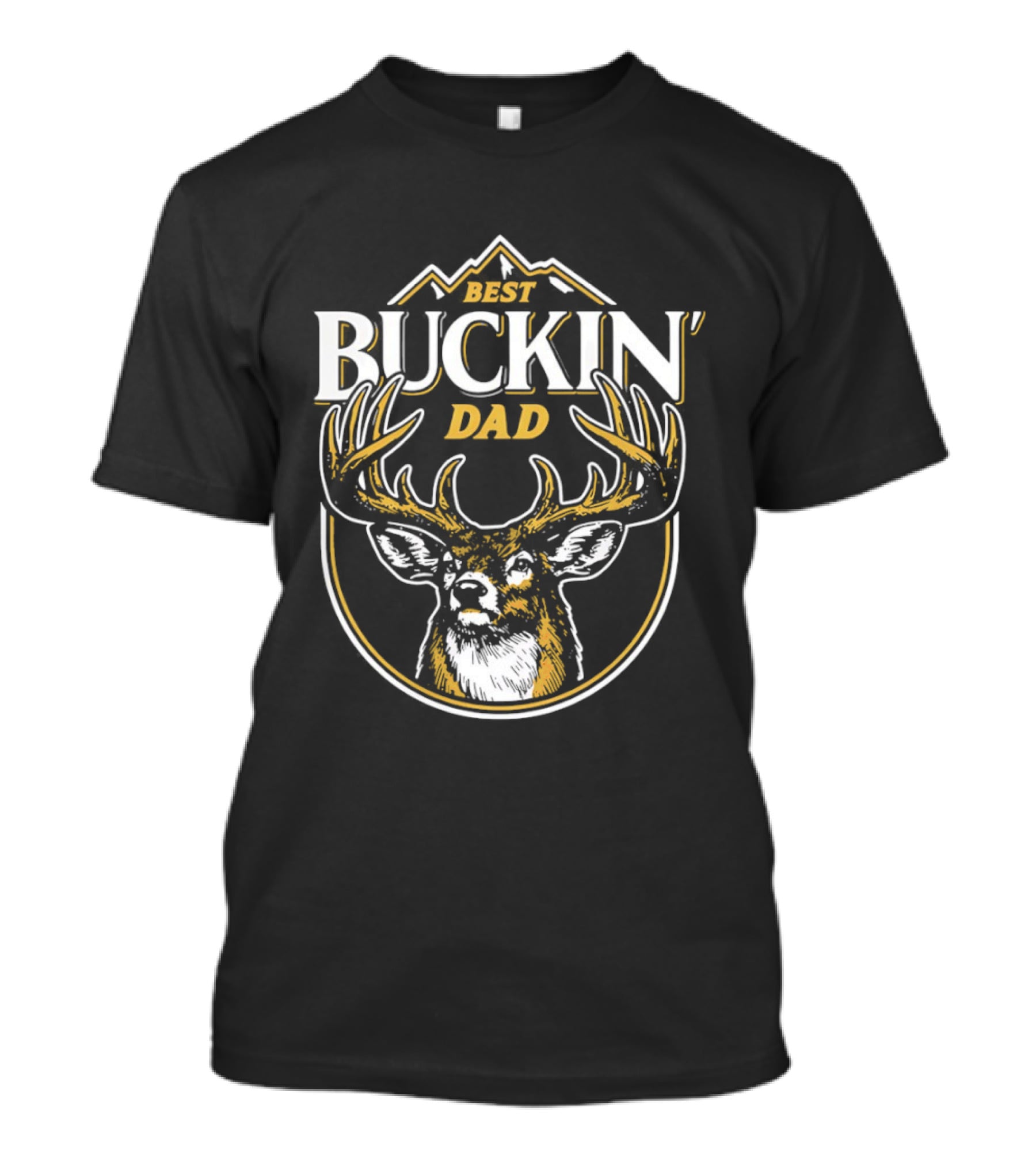 Best Buckin' Dad Deer Antlers Mountain T-Shirt