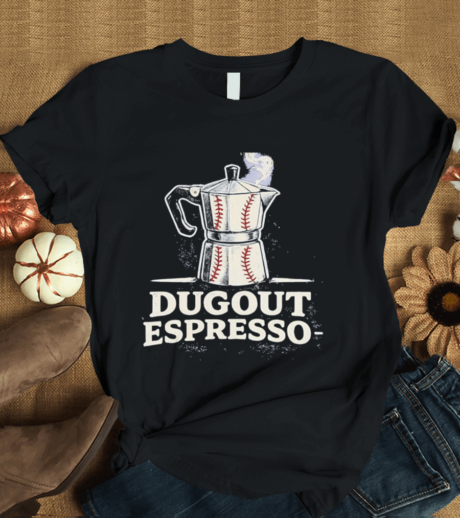 Dugout Espresso Coffee Baseball Pot Seam T-Shirt
