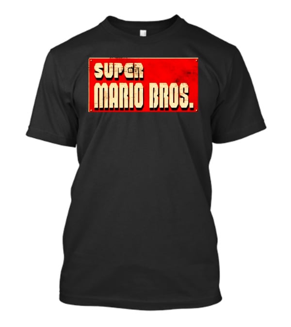 Super Mario Bros Iconic Title Sign T-Shirt