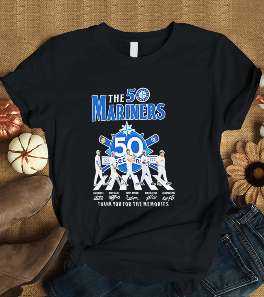 50 Seasons Seattle Mariners Thank You For The Memories 1977 2027 T-Shirt