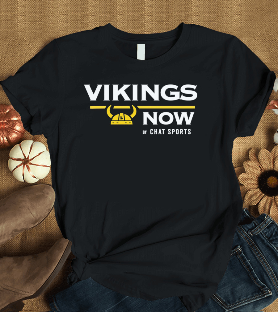 Vikings Now Chat Sports Minnesota Vikings Horns Helmets T-Shirt