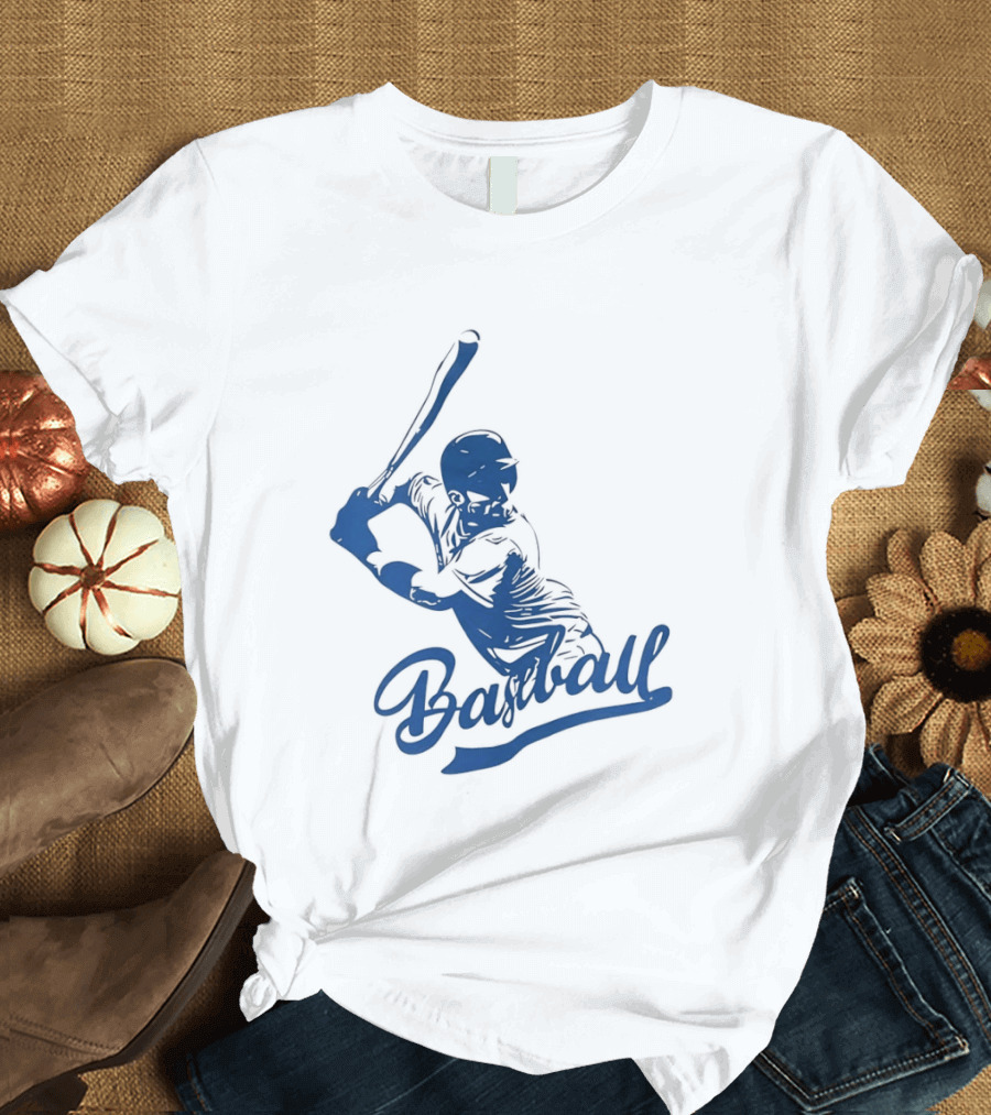 Middle Tennessee Blue Raiders Baseball Player Batting Action T-Shirt